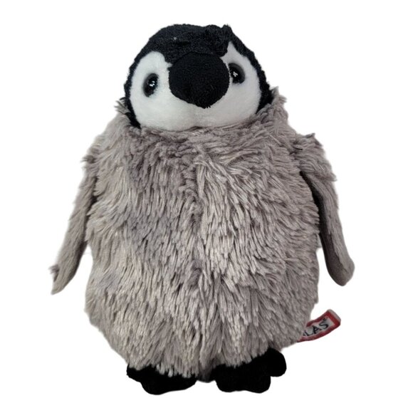 2/$15 Douglas Realistic Penguin Plush Chick Cuddles Gray Black 6.5" 2017 #3787 - Picture 1 of 10